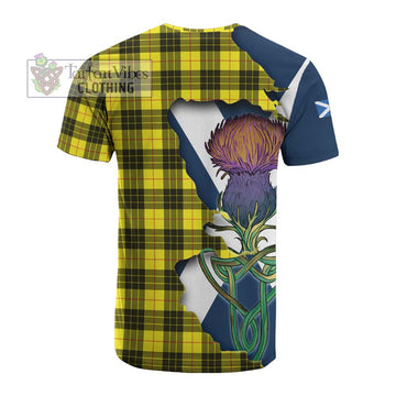MacLeod (McLeod) Tartan Family Crest Cotton T-shirt Scottish Thistle Celtic Inspired