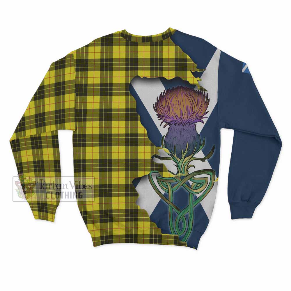 Tartan Vibes Clothing MacLeod (McLeod) Tartan Family Crest Sweatshirt Scottish Thistle Celtic Inspired