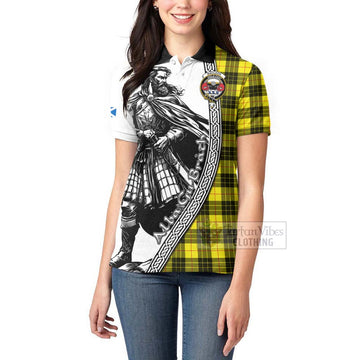 Tartan Vibes Clothing MacLeod (McLeod) Tartan Clan Crest Women's Polo Shirt with Highlander Warrior Celtic Style