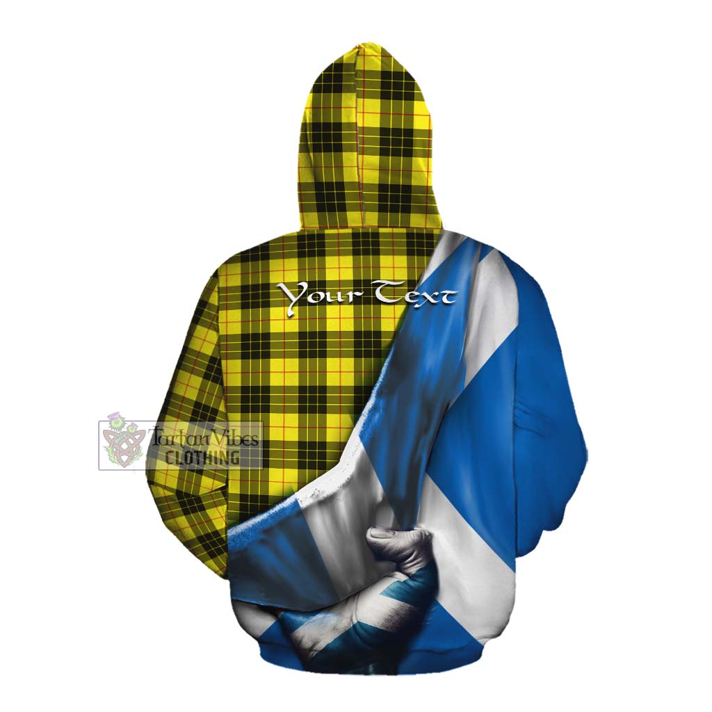 Tartan Vibes Clothing MacLeod (McLeod) Tartan Cotton Hoodie with Family Crest Scotland Patriotic Style