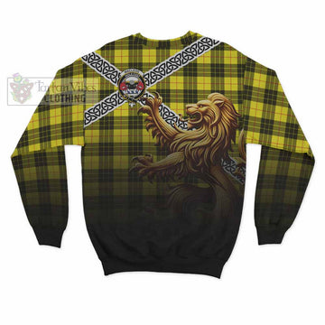 MacLeod (McLeod) Crest Tartan Sweatshirt with Golden Lion Emblem Celtic Style