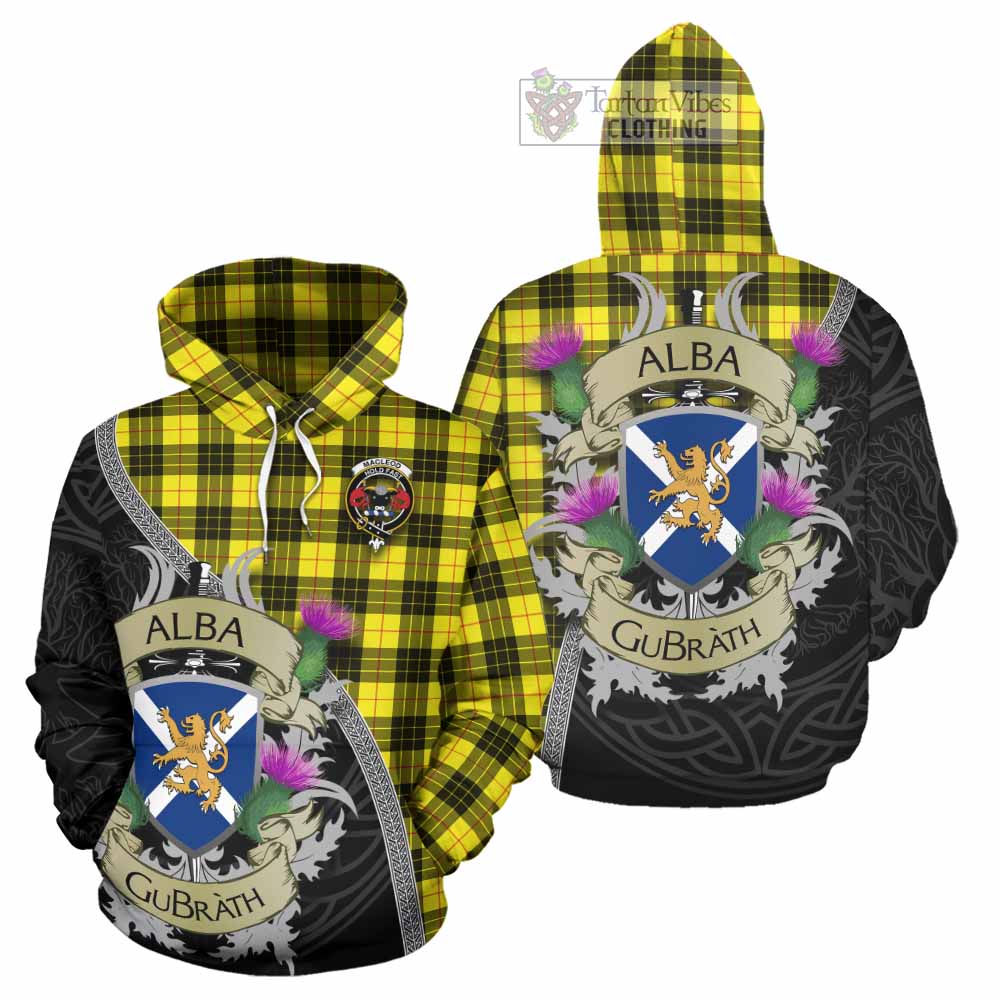 Tartan Vibes Clothing MacLeod (McLeod) Tartan Family Crest Hoodie Lion Rampant Royal Thistle Shield Celtic Inspired