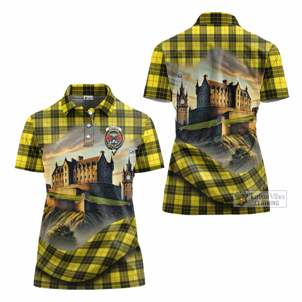 Tartan Vibes Clothing MacLeod (McLeod) Tartan Family Crest Women's Polo Shirt with Scottish Ancient Castle Stype
