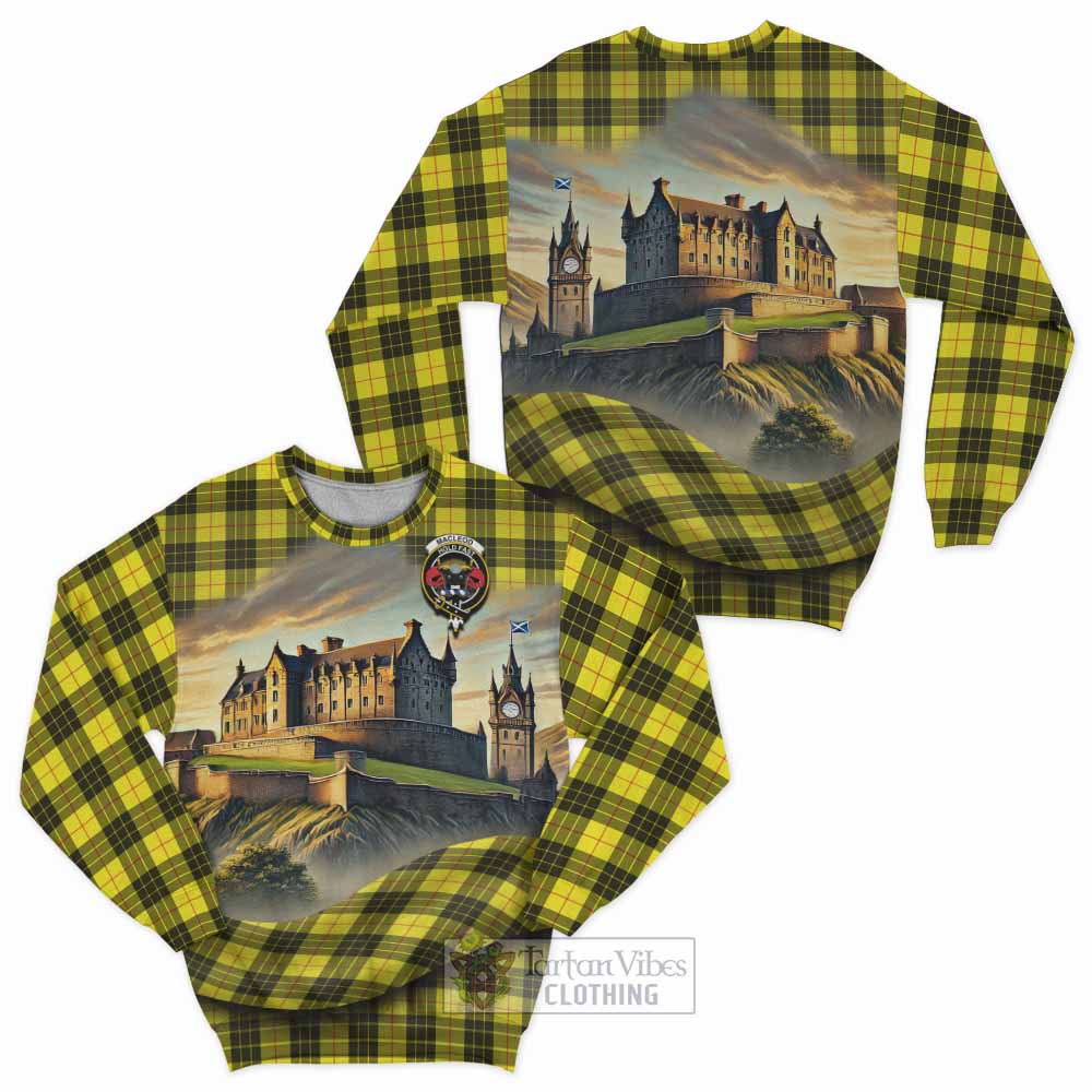 Tartan Vibes Clothing MacLeod (McLeod) Tartan Family Crest Sweatshirt with Scottish Ancient Castle Style