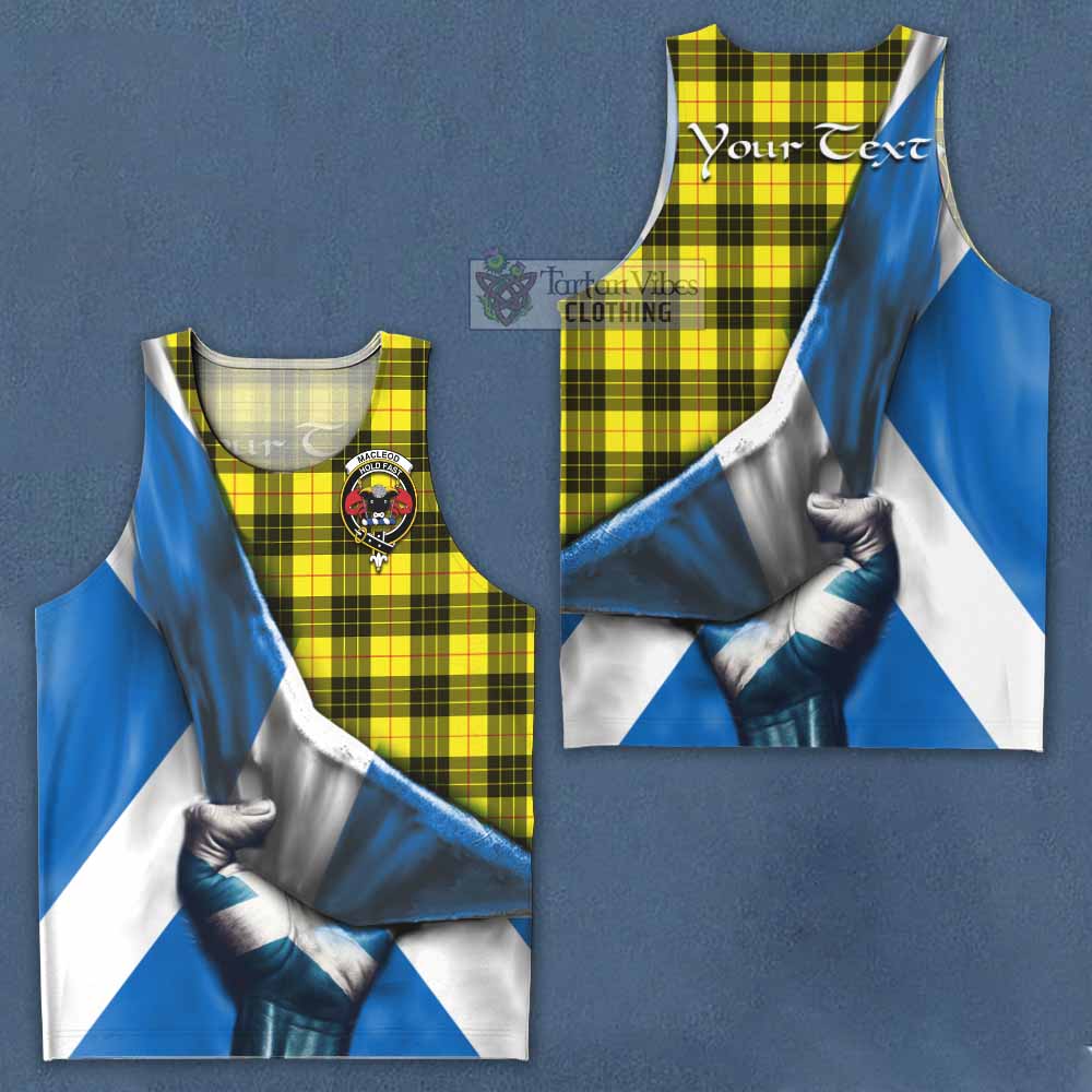 Tartan Vibes Clothing MacLeod (McLeod) Tartan Men's Tank Top with Family Crest Scotland Patriotic Style