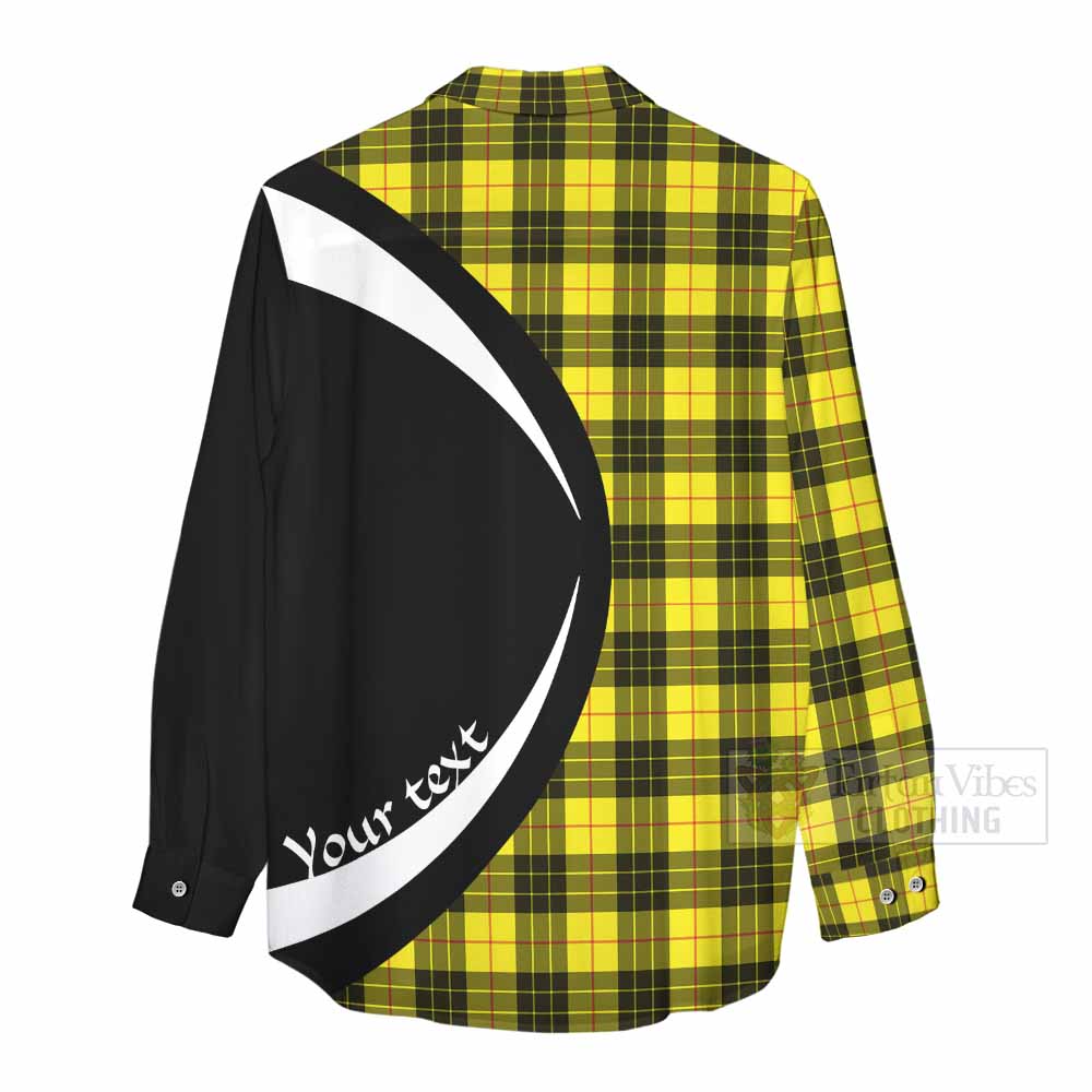 Tartan Vibes Clothing MacLeod (McLeod) Tartan Women's Casual Shirt with Family Crest Circle Style