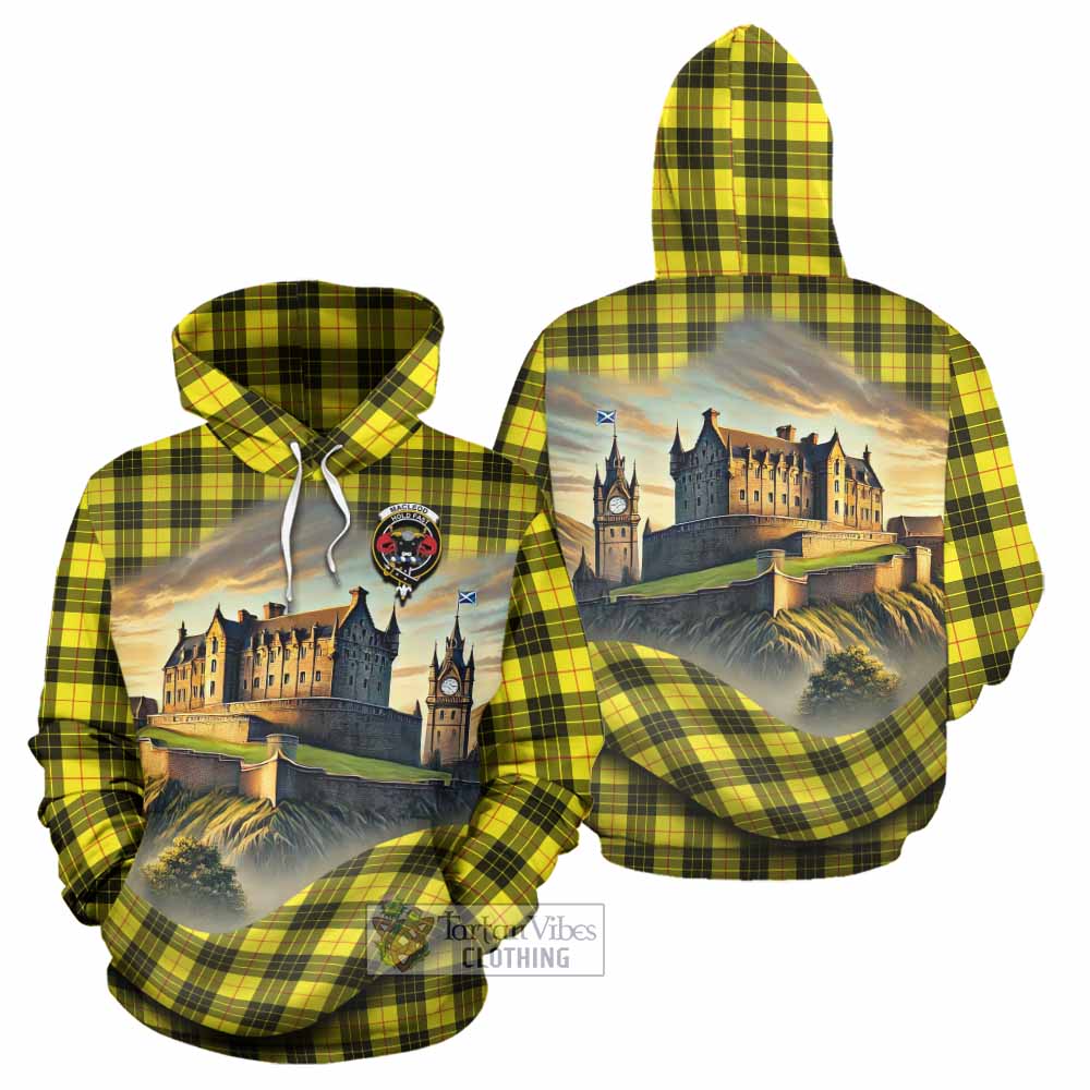 Tartan Vibes Clothing MacLeod (McLeod) Tartan Family Crest Hoodie with Scottish Ancient Castle Style