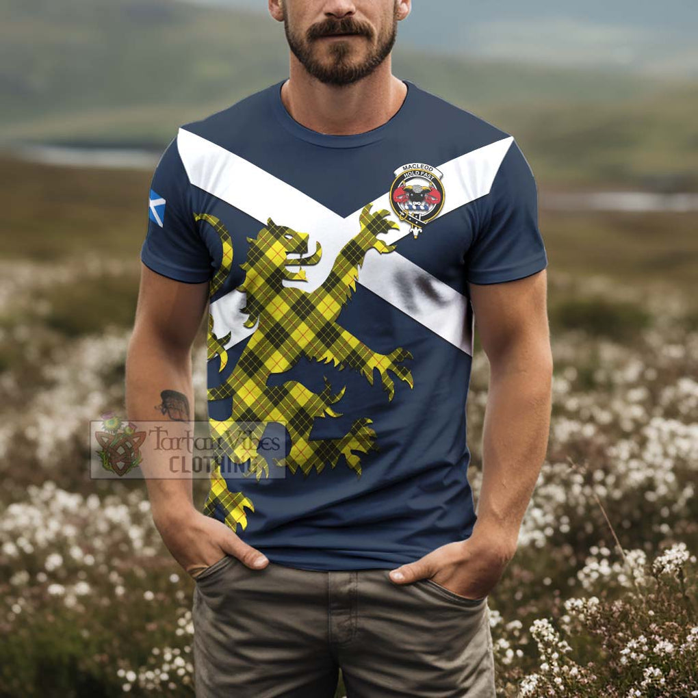 Tartan Vibes Clothing MacLeod (McLeod) Tartan Lion Rampant T-Shirt – Proudly Display Your Heritage with Alba Gu Brath and Clan Name