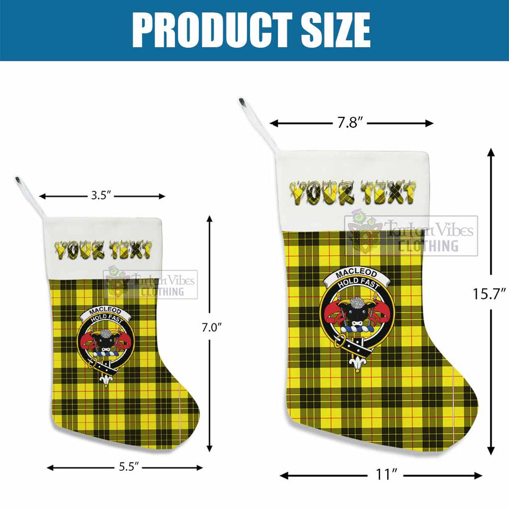 MacLeod (McLeod) Tartan Family Crest Christmas Stocking with Personalized Text - Tartan Vibes Clothing