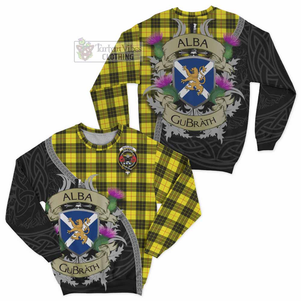 Tartan Vibes Clothing MacLeod (McLeod) Tartan Family Crest Sweatshirt Lion Rampant Royal Thistle Shield Celtic Inspired