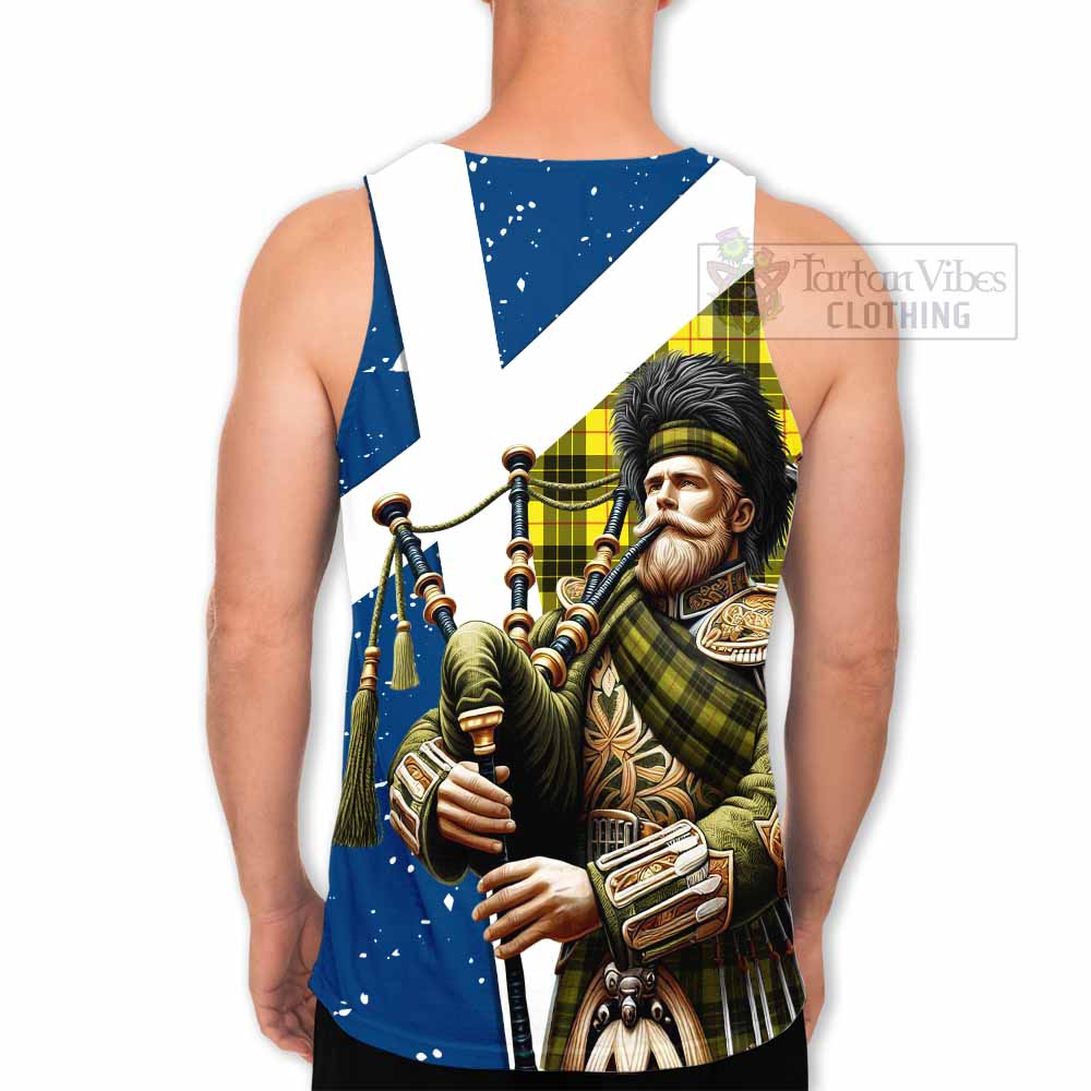 MacLeod (McLeod) Tartan Men's Tank Top with Family Crest Scottish Bagpiper Vibes
