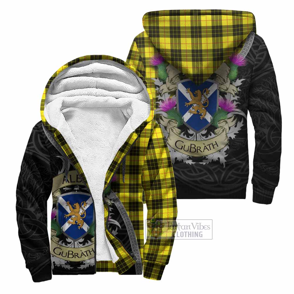 Tartan Vibes Clothing MacLeod (McLeod) Tartan Family Crest Sherpa Hoodie Lion Rampant Royal Thistle Shield Celtic Inspired