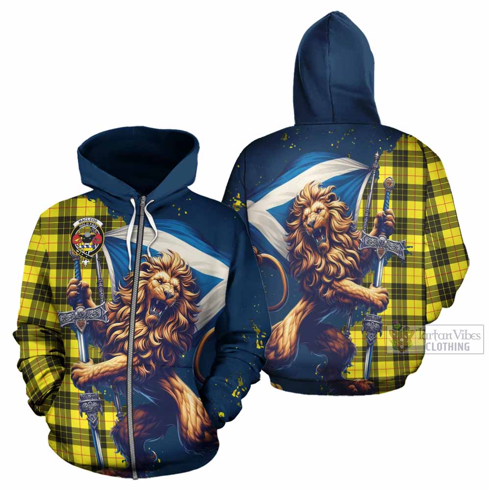 MacMaster (McMaster) Tartan Family Crest Hoodie with Scottish Majestic Lion - Tartan Vibes Clothing