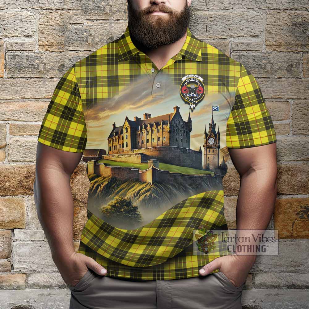 Tartan Vibes Clothing MacLeod (McLeod) Tartan Family Crest Polo Shirt with Scottish Ancient Castle Stype