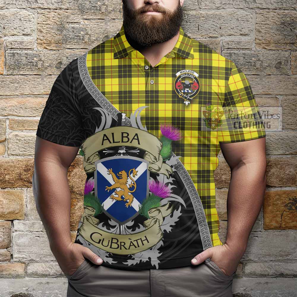 MacLeod (McLeod) Tartan Family Crest Polo Shirt Lion Rampant Royal Thistle Shield Celtic Inspired