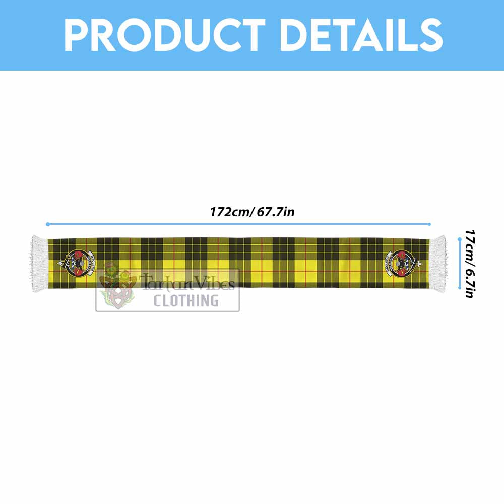 Tartan Vibes Clothing MacLeod (McLeod) Tartan Ruffneck Scarf with Family Crest