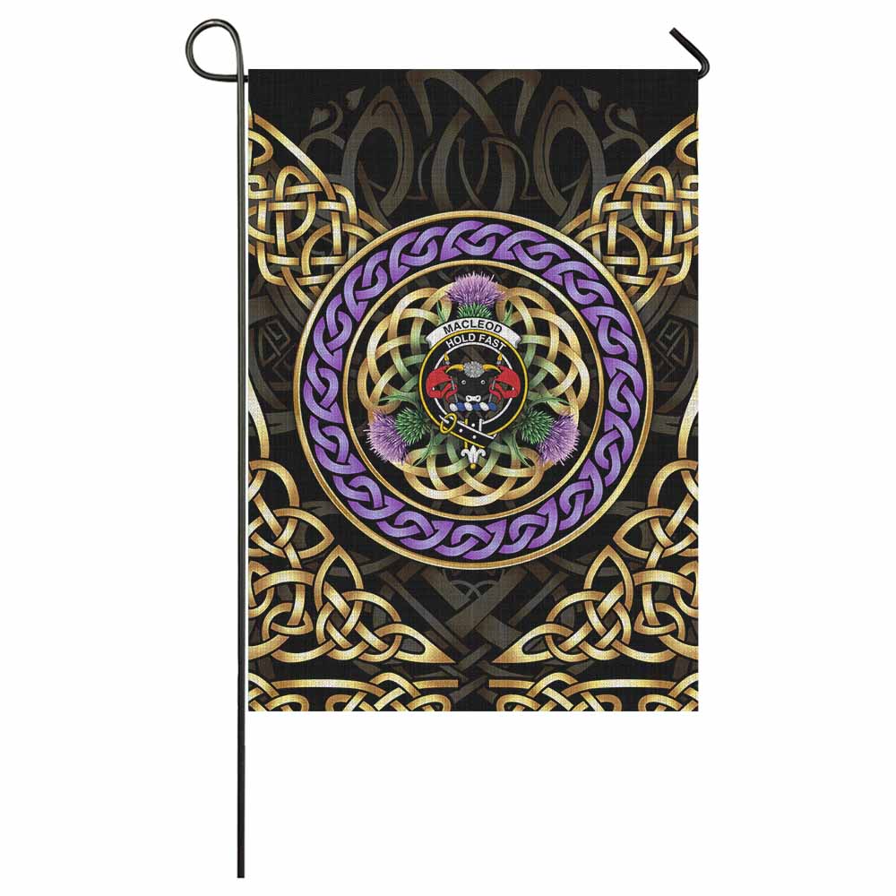 MacLeod (McLeod) Clan Crest Garden Flag Celtic Scottish Thistle 59 × 35 in (150 × 89 cm) - Tartan Vibes Clothing