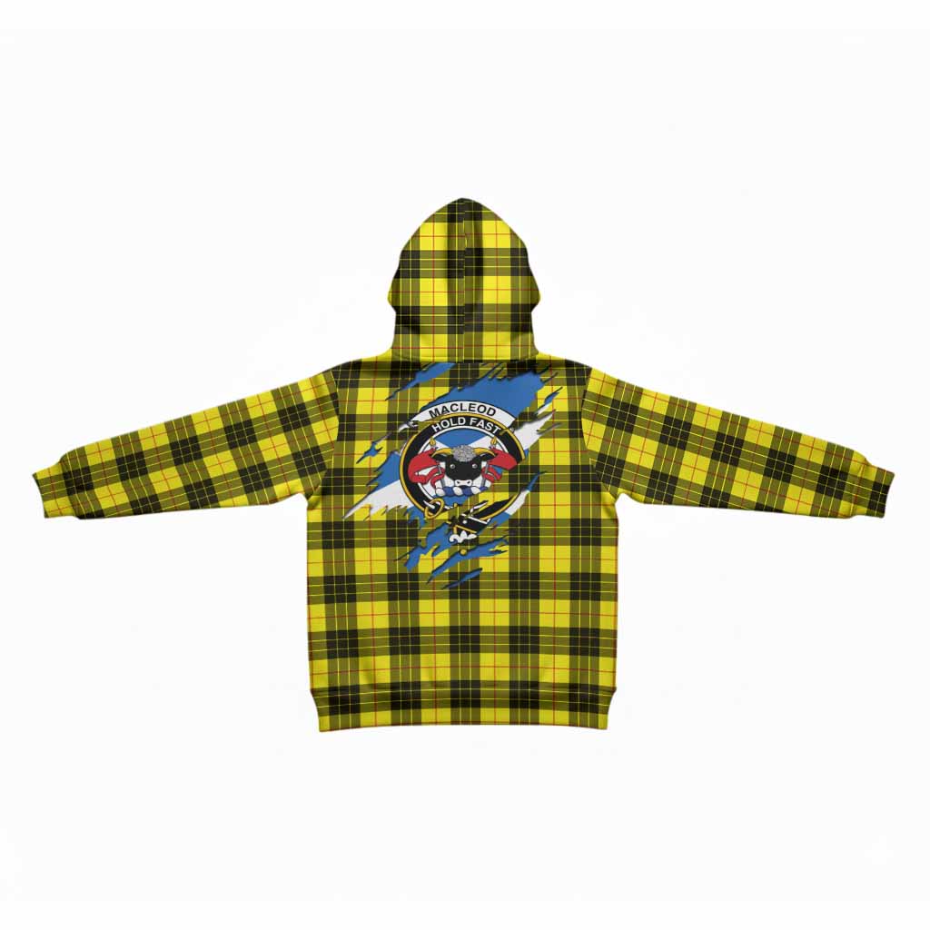 MacLeod (McLeod) Clan Crest In Me Tartan Kid Hoodie Scotland Flag Style