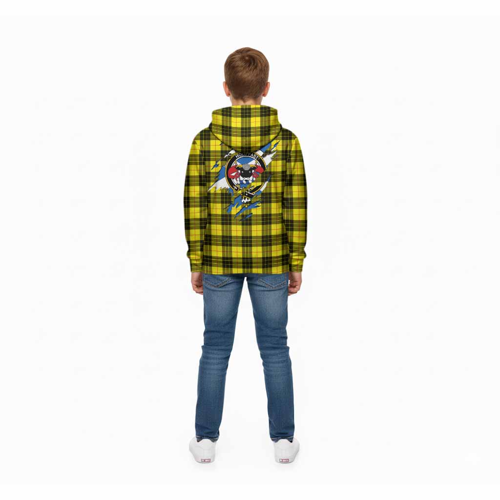 MacLeod (McLeod) Clan Crest In Me Tartan Kid Hoodie Scotland Flag Style