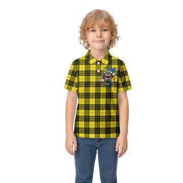 MacLeod (McLeod) Clan Crest In Me Tartan Kid Polo Shirt Scotland Flag Style