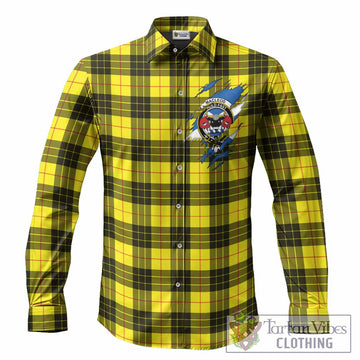 MacLeod (McLeod) Clan Crest In Me Tartan Long Sleeve Button Shirts Scotland Flag Style
