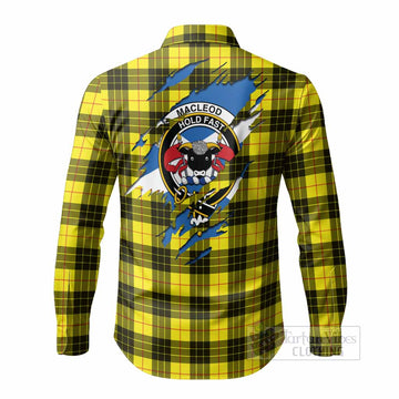 MacLeod (McLeod) Clan Crest In Me Tartan Long Sleeve Button Shirts Scotland Flag Style