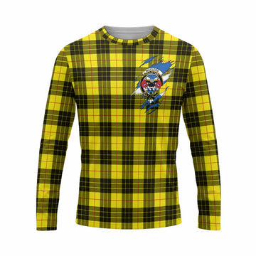 MacLeod (McLeod) Clan Crest In Me Tartan Long Sleeve T-Shirt Scotland Flag Style