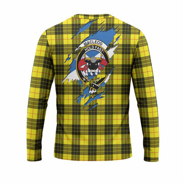 MacLeod (McLeod) Clan Crest In Me Tartan Long Sleeve T-Shirt Scotland Flag Style
