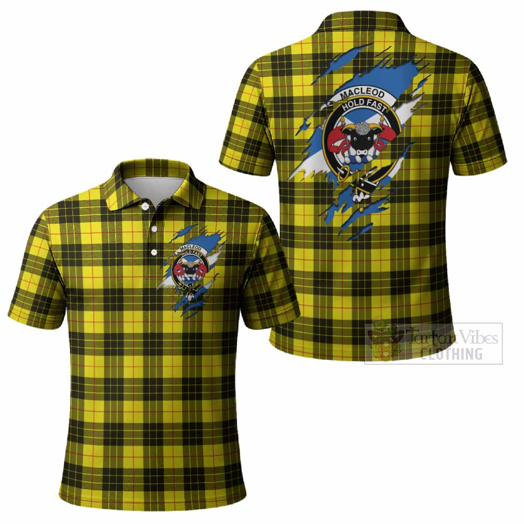 MacLeod (McLeod) Clan Crest In Me Tartan Polo Shirt Scotland Flag Style