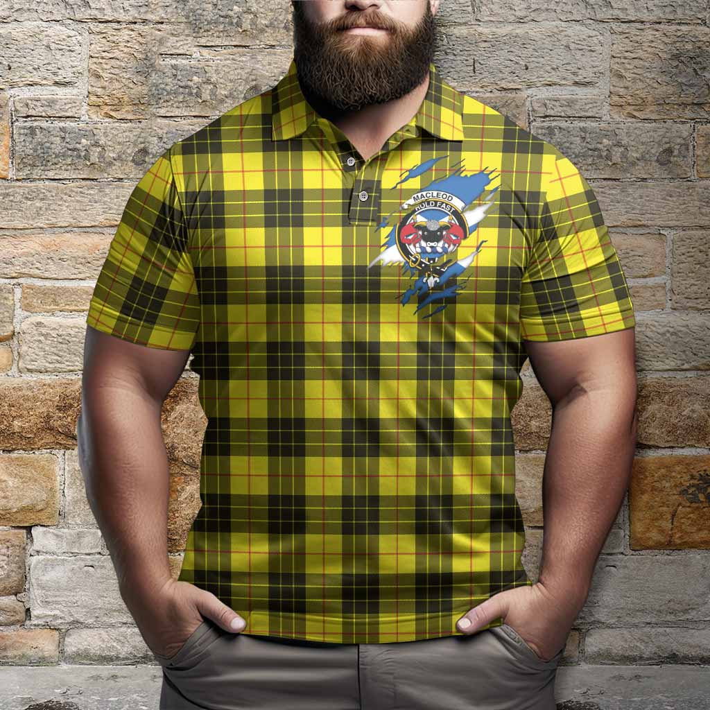 MacLeod (McLeod) Clan Crest In Me Tartan Polo Shirt Scotland Flag Style