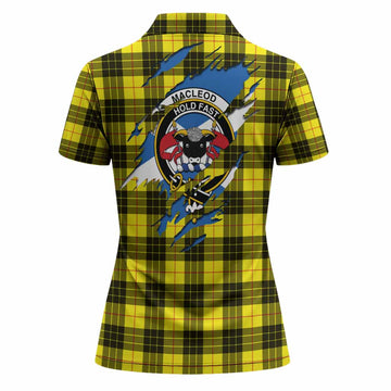 MacLeod (McLeod) Clan Crest In Me Tartan Women Polo Shirt Scotland Flag Style