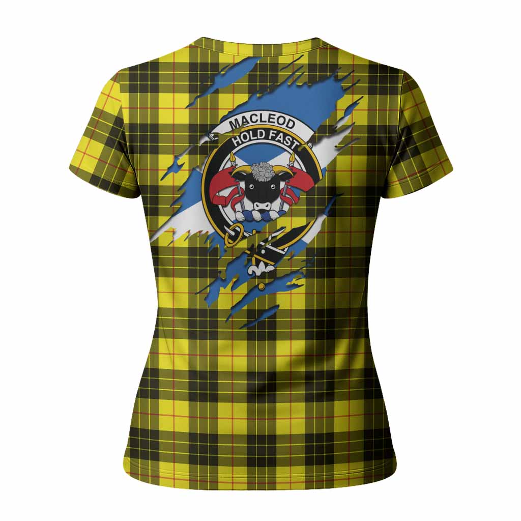 MacLeod (McLeod) Clan Crest In Me Tartan Women T shirt Scotland Flag Style