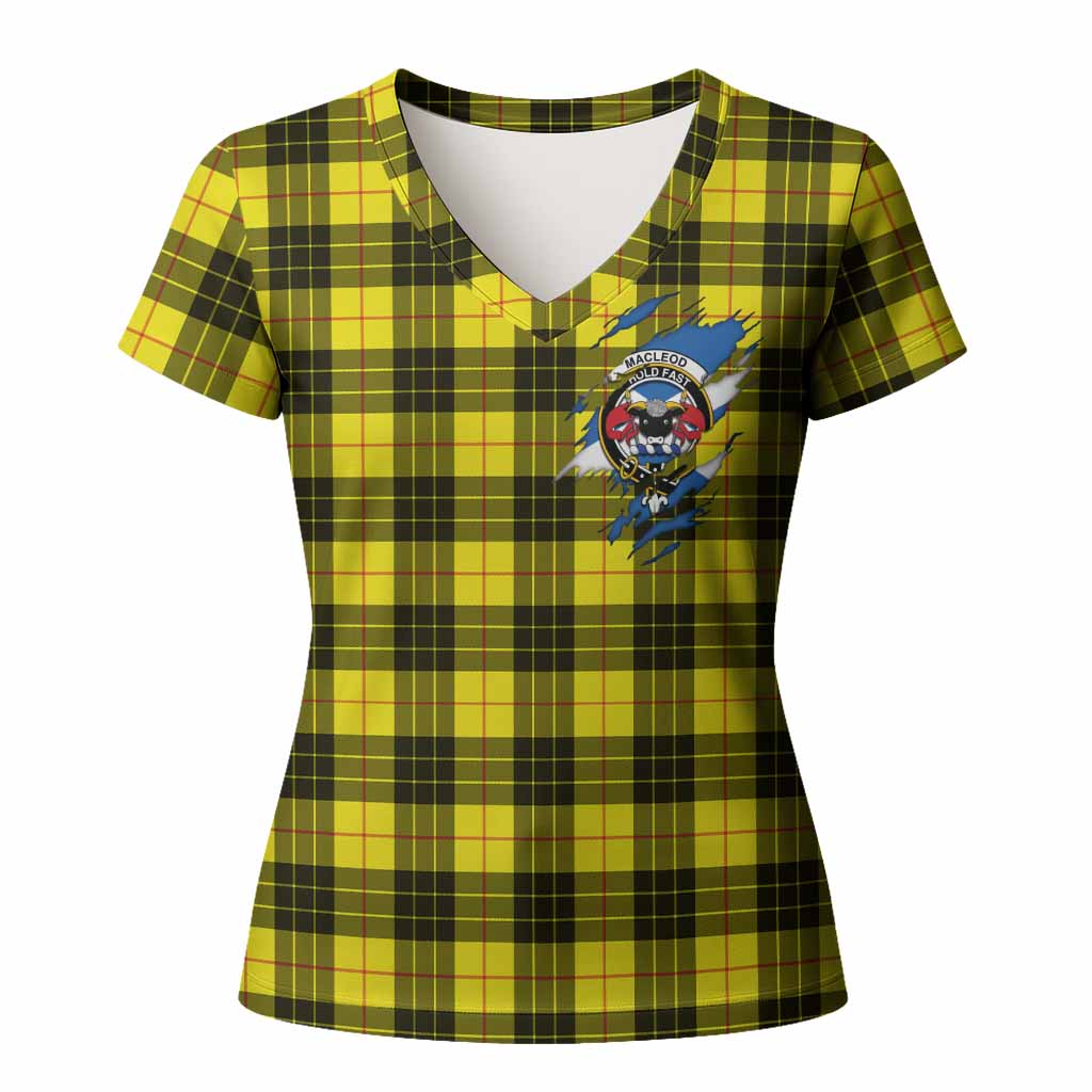 MacLeod (McLeod) Clan Crest In Me Tartan Women T shirt Scotland Flag Style
