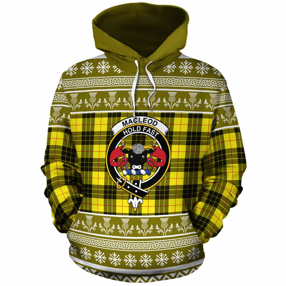 MacLeod (McLeod) Clan Tartan Christmas Cotton Hoodie with Family Crest - Tartan Vibes Clothing
