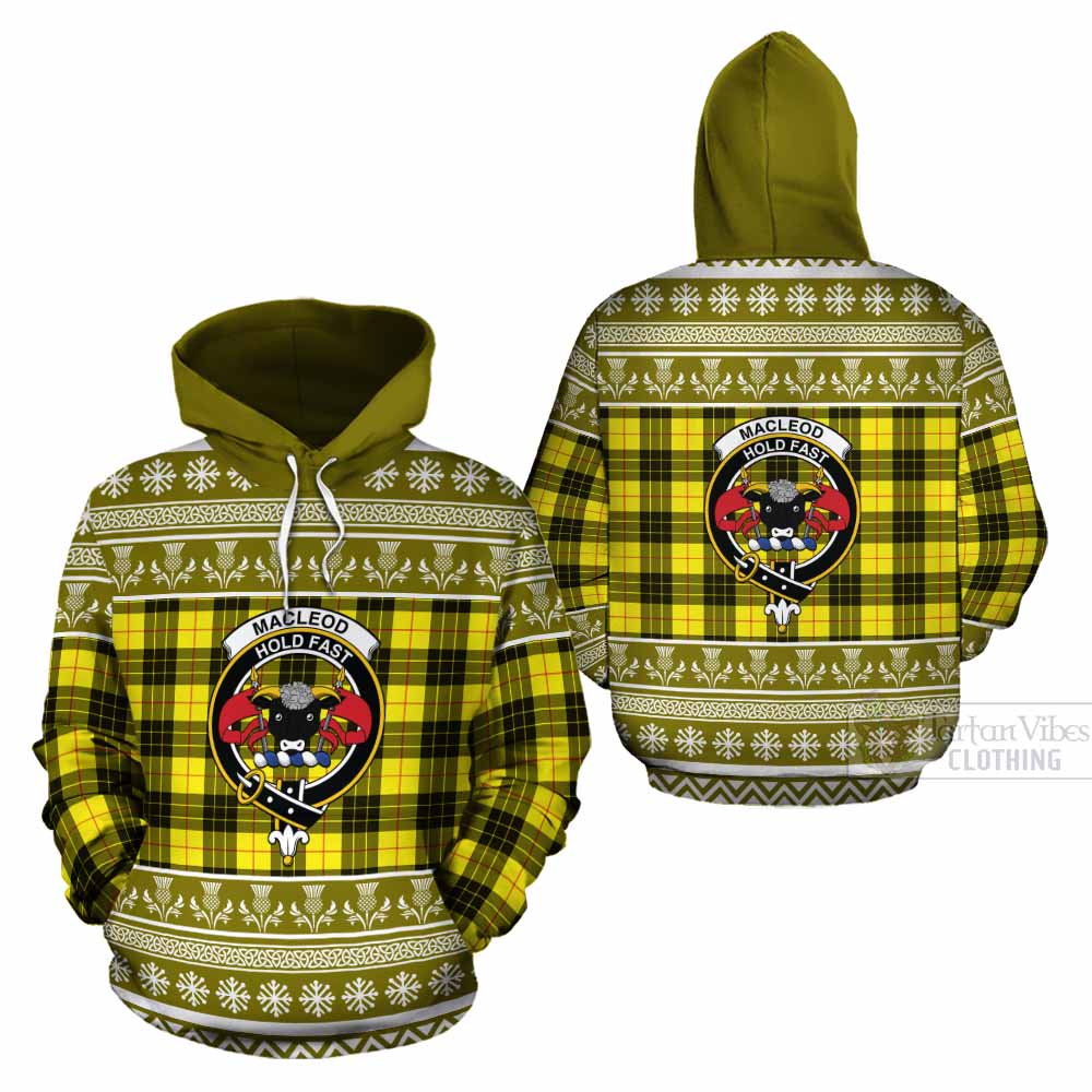 MacLeod (McLeod) Clan Tartan Christmas Cotton Hoodie with Family Crest - Tartan Vibes Clothing
