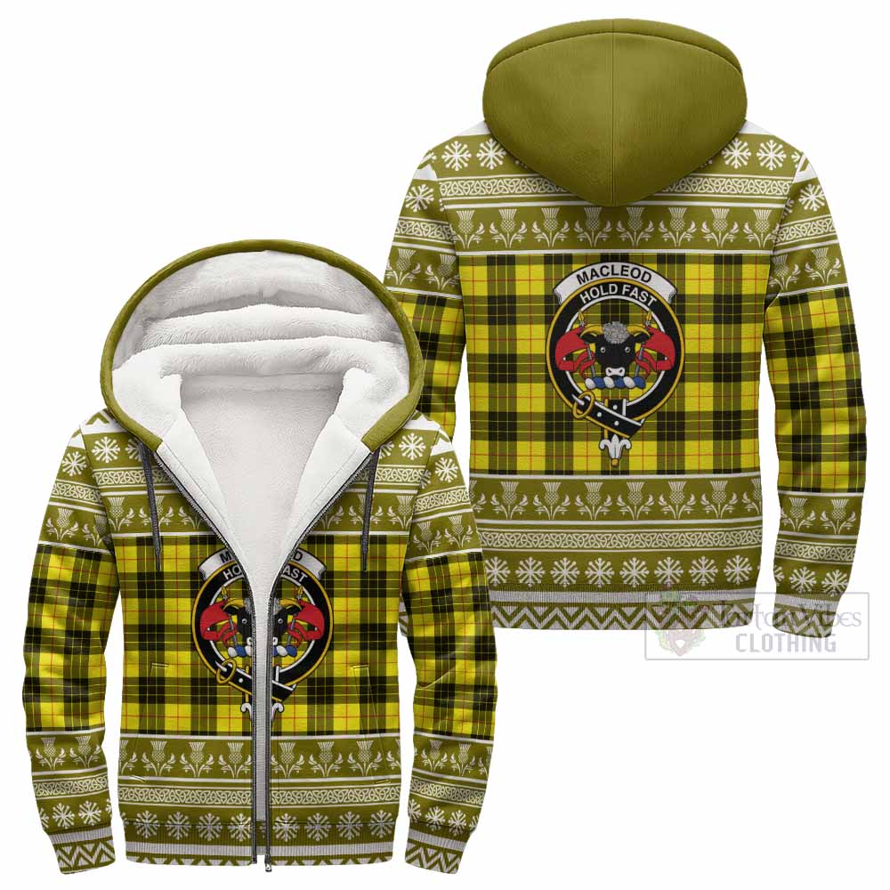 MacLeod (McLeod) Clan Tartan Christmas Fleece Hoodie with Family Crest - Tartan Vibes Clothing