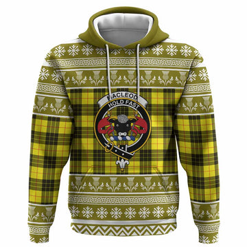 MacLeod (McLeod) Clan Tartan Christmas Hoodie with Family Crest
