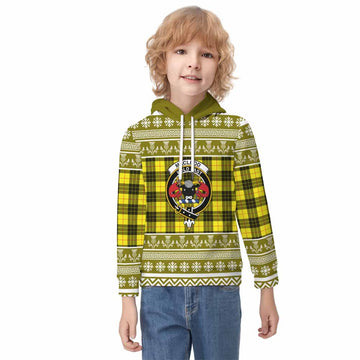 MacLeod (McLeod) Clan Tartan Christmas Kid Hoodie with Family Crest