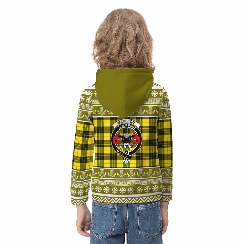 MacLeod (McLeod) Clan Tartan Christmas Kid Hoodie with Family Crest - Tartan Vibes Clothing