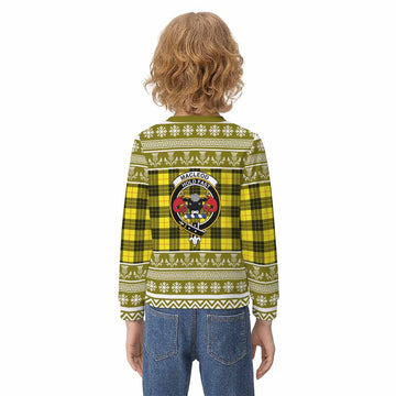 MacLeod (McLeod) Clan Tartan Christmas Kid Ugly Sweatshirt with Family Crest