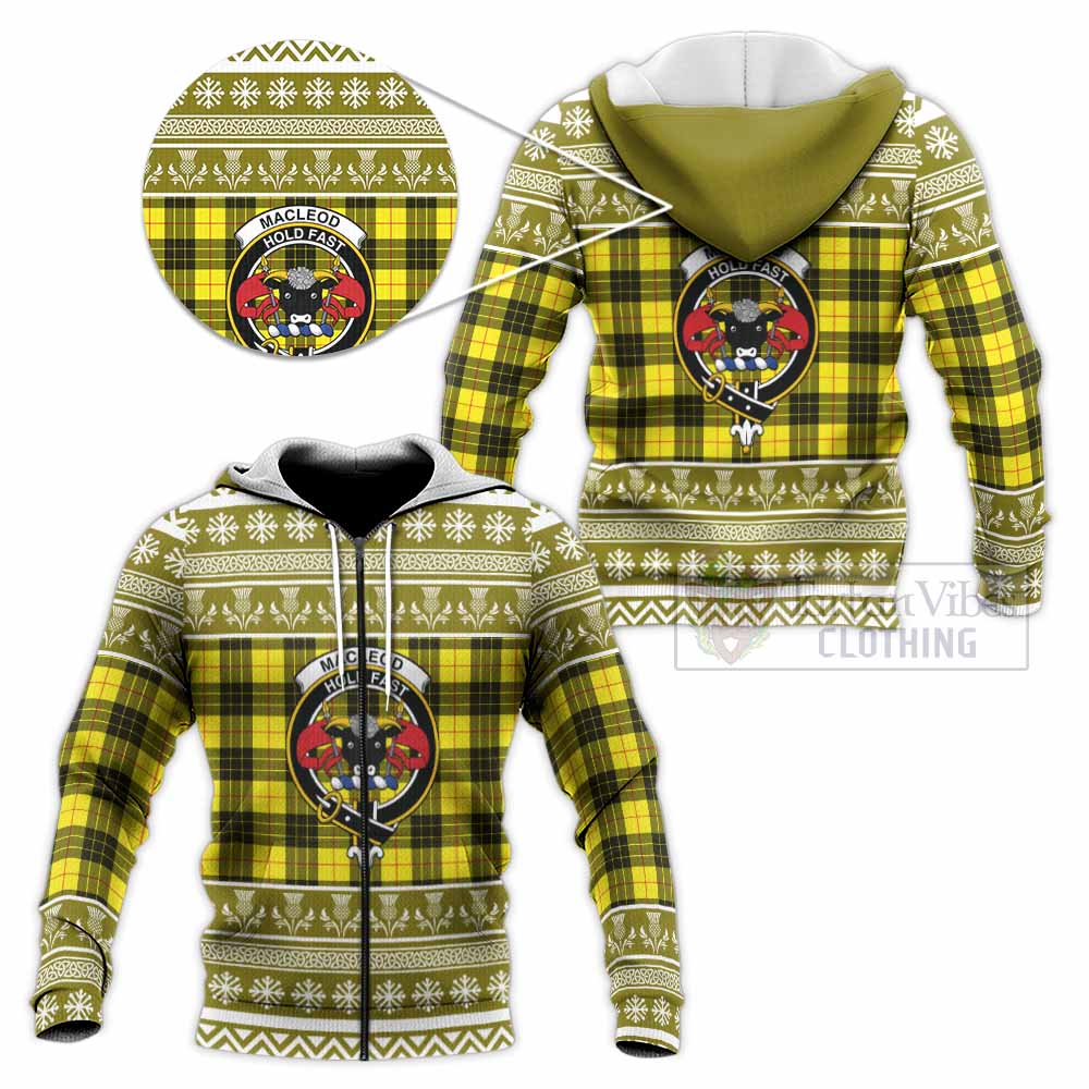 MacLeod (McLeod) Clan Tartan Christmas Knitted Hoodie with Family Crest - Tartan Vibes Clothing