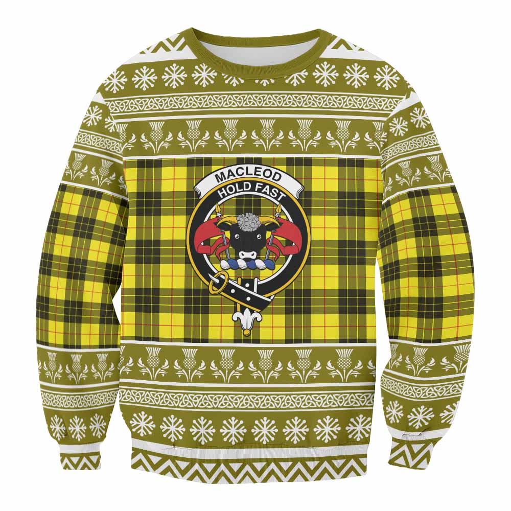 MacLeod (McLeod) Clan Tartan Christmas Sweatshirt with Family Crest - Tartan Vibes Clothing