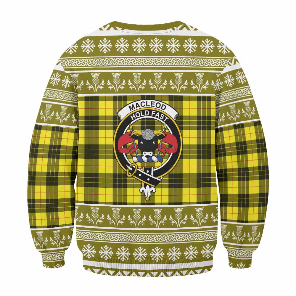 MacLeod (McLeod) Clan Tartan Christmas Sweatshirt with Family Crest - Tartan Vibes Clothing