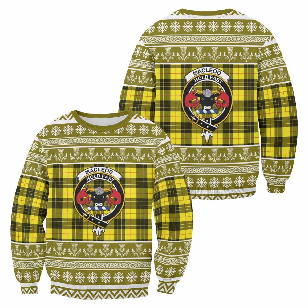 MacLeod (McLeod) Clan Tartan Christmas Sweatshirt with Family Crest - Tartan Vibes Clothing