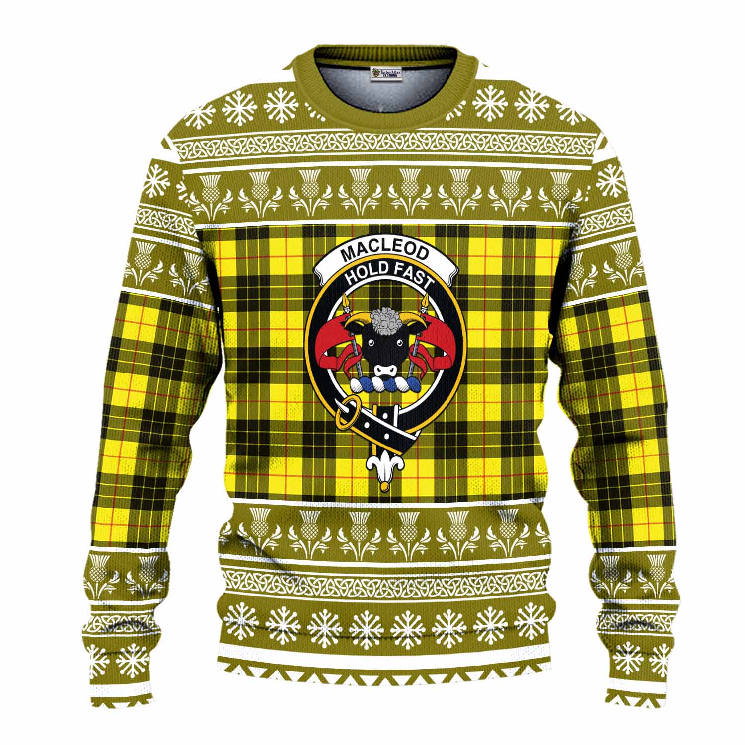 MacLeod (McLeod) Clan Tartan Christmas Ugly Sweater with Family Crest - Tartan Vibes Clothing