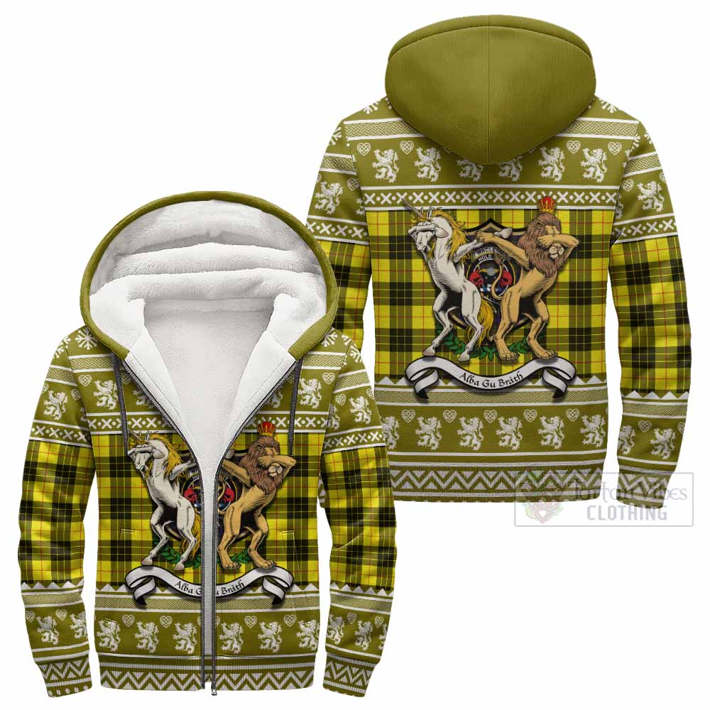 MacLeod (McLeod) Clan Tartan Crest Christmas Fleece Hoodie Coat of Arms Funny Style - Tartan Vibes Clothing