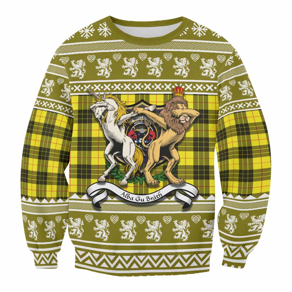 MacLeod (McLeod) Clan Tartan Crest Christmas Sweatshirt Coat of Arms Funny Style - Tartan Vibes Clothing