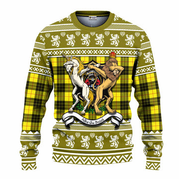 MacLeod (McLeod) Clan Tartan Crest Christmas Ugly Sweater Coat of Arms Funny Style