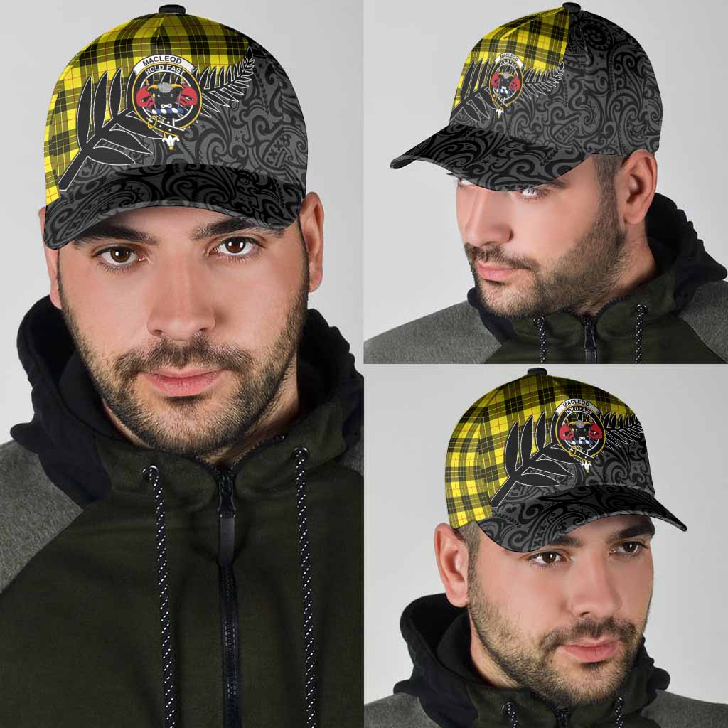 MacLeod (McLeod) Crest Tartan Classic Cap with New Zealand Silver Fern Half Style