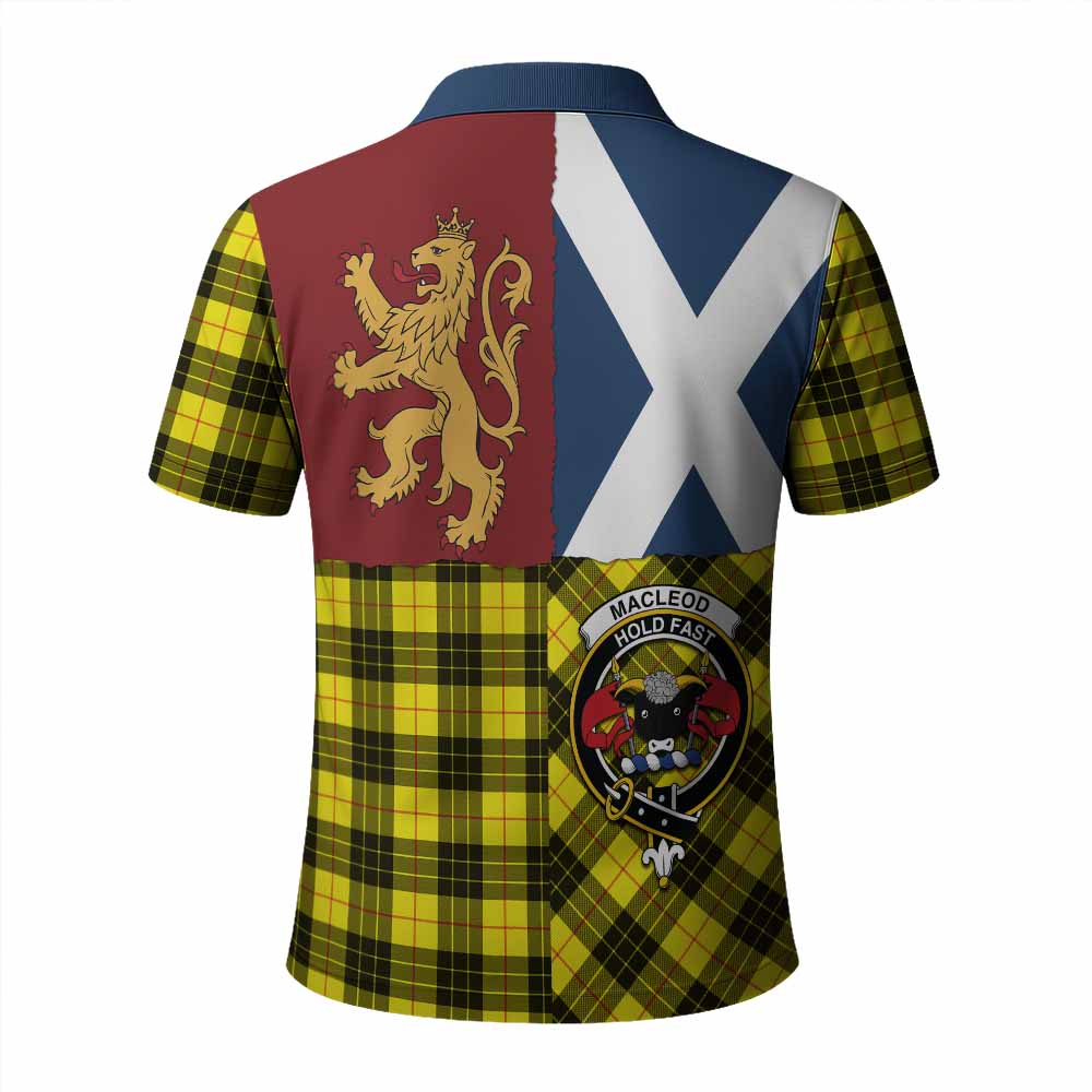 MacLeod (McLeod) Crest Tartan Polo Shirt with Lion Rampant Saltire Style